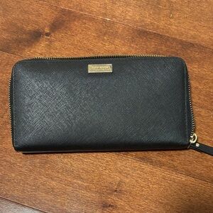 Kate Spade Black Saffiano Leather Wallet